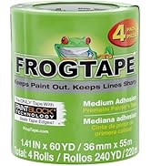 FrogTape Multi-Surface Painters Tape with PAINTBLOCK, 1.5 Inch Wide (1.41 In. x 60 Yds), Medium A...