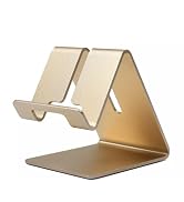 Zhuluck Gold Aluminium Alloy Cell Phone Stand, Cell Phone Aluminum Desktop Solid Universal Desk S...