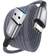 Data Transfer Cable USB to Type C 10-Foot, 10Gbps High Speed USB 3.2/3.1 Cord 15W Charging Long U...