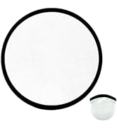 YEAHACLUB 1 PCS Foldable Flying Disc Fans with Bags, 9.8'' DIY Handheld Fabric Folding Fan, Black...