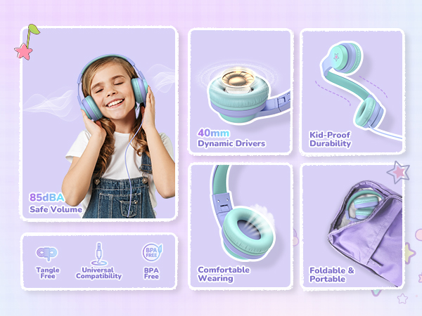 kids headphones with cord