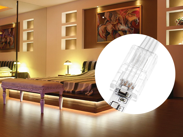 led strip to wire connector 4 pin 8mm