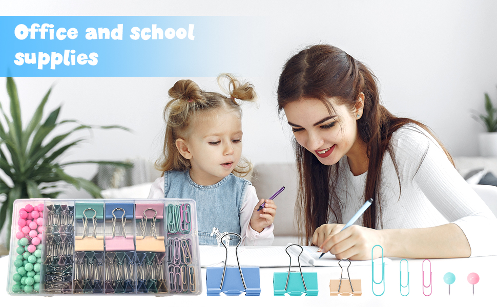 Assorted Sizes Pastel Office Supplies