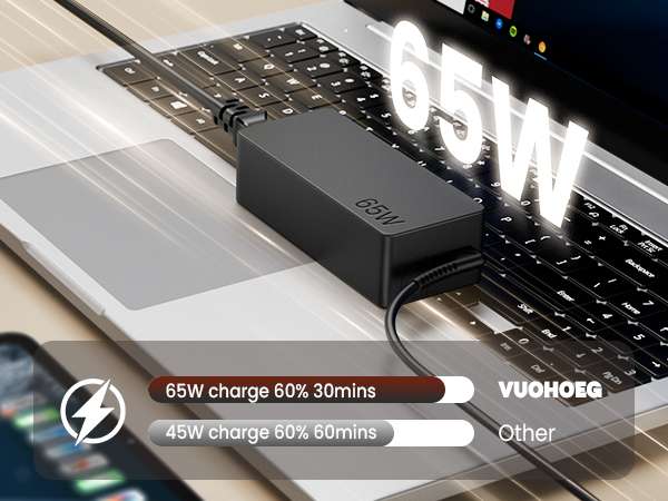 65W USB C Charger for Chromebook Laptop