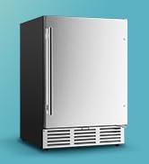 EUHOMY 24 Inch Beverage Refrigerator, Built-in and Freestanding Beverage Cooler 180 Can, Under Co...