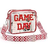 Game Day Clear Bag Stadium Approved - 9" x 7" x 2.5" Small Crossbody Purse for Women, Perfect for...