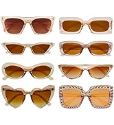SUNOVELTIES 8 Mixed Style Party Sunglasses Retro Colored Party Favors Bulk Classic Costume Glasse...