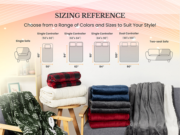 Dual control washable heating blanket/heated blanket/Grey heated blanket/warm double soft flannel