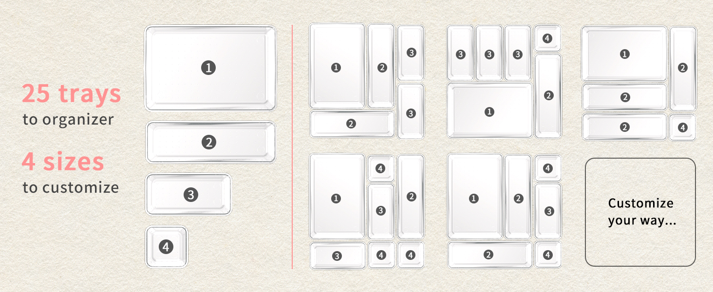 clear organizer bins