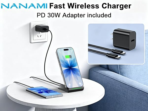 FAST WIRELESS CHARGER WITH PD30W ADAPTER