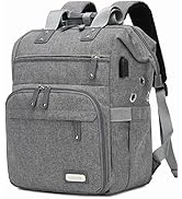 Crochet Backpack,Knitting Bag Backpack Yarn Storage Organizer Travel Crochet Bag with USB Chargin...