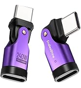 EndlesShine USB Adapter Type C to C Right Angle 180° Rotation PD 240W 4 Pack USB2.0 480Mbps Phone...