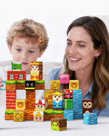 Mini Magnetic Building Cubes Set