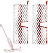 ALIANSHENG 2 Pack Microfiber Spray Mop Pads Compatible with O-Cedar Promist Max Reusable Spray Mo...