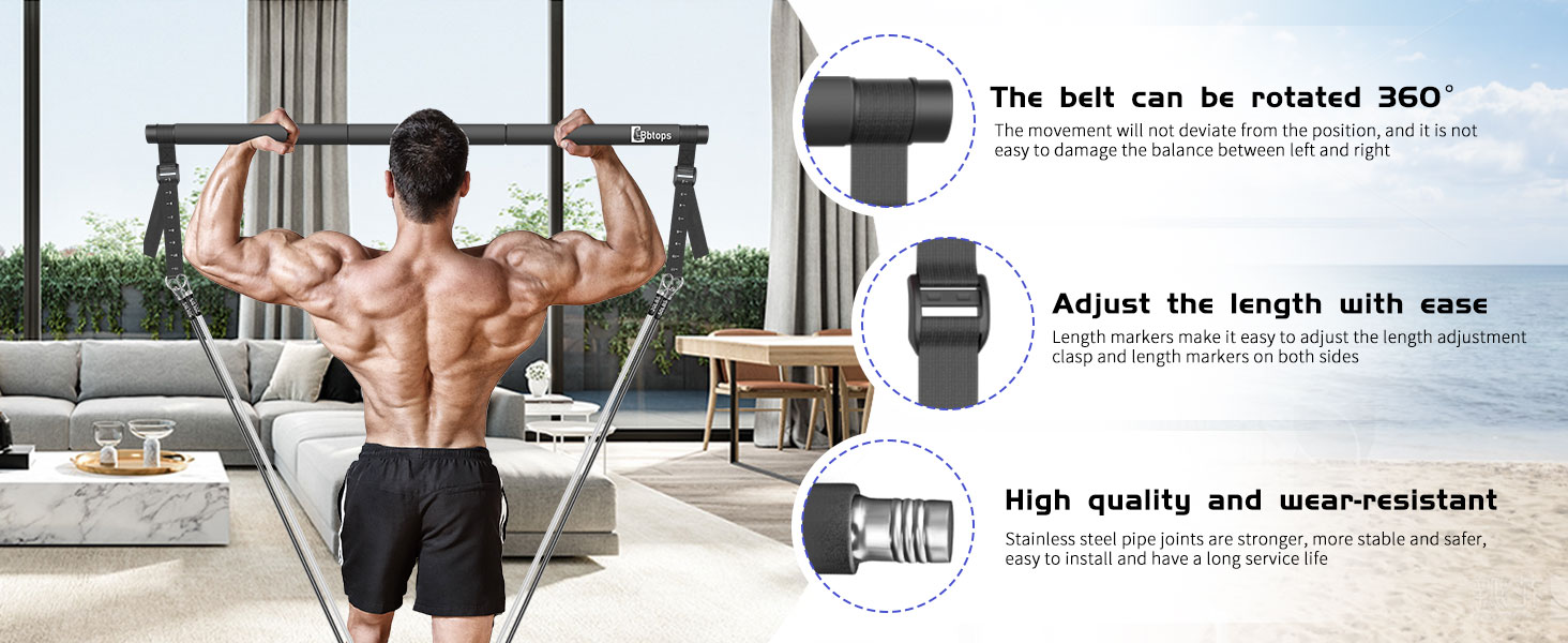 multifunctional pilates bar , pilates ab board ,full body resistance bands ,