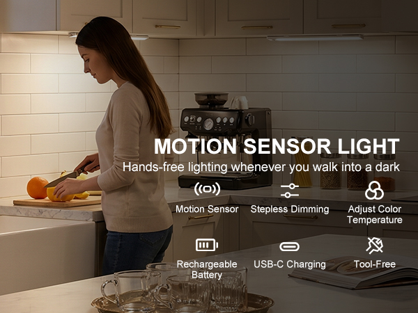 Motion Sensor Light Hands-Free Lighting Whenever You Walk into A Dark