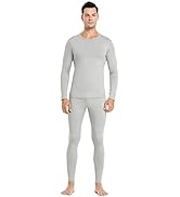 Thermal Underwear Men Ultra-Soft Long Johns Set with Fleece Lined Base Layer Winter Skiing Warm T...