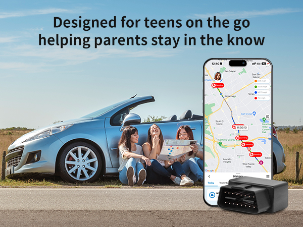 GPS Tracker for teens driver, teenage driving speed monitor