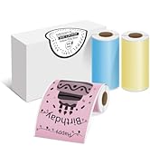 ORGSTA Yellow/Pink/Blue Self-Adhesive Thermal Paper, Printable Sticker Paper for ORGSTA S002 Port...