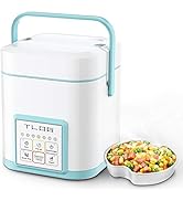 TLOG Mini Rice Cooker 2 Cups Uncooked,1.2L Portable Rice Cooker, Travel Rice Cooker Small for 1-2...