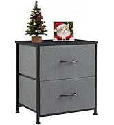 Accver Nightstand, 2 Drawer Dresser Bedside Storage Furniture, Small Dresser with 2 Drawers, End ...