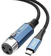 Tisino XLR to USB C Microphone Cable, Upgraded Hi-Fi Audio Recording Cable USB C Microphone Cable...