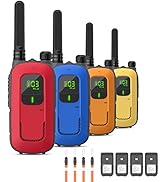 Radioddity FS-T3 Walkie Talkies for Adults Kids Long Range 4 Pack Rechargeable Walky Talky FRS Tw...