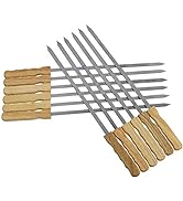 Blue Donuts 17 Inch Brazilian Skewers for Grilling - 12 Pack of Kabob Skewers, Stainless Steel Sk...