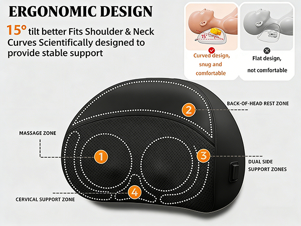 neck massage pillow ergonomic