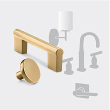 cabinet door hardware with matching plumbing