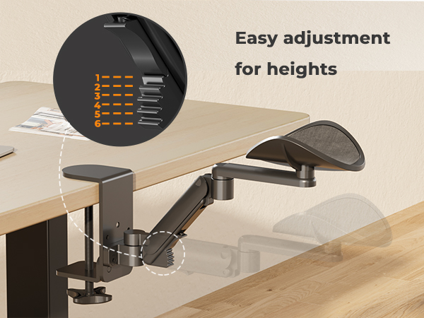 height adjustable armrest