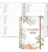 Simplified Password Book with Alphabetical Tabs - Small Pocket Size Password Keeper Journal Noteb...