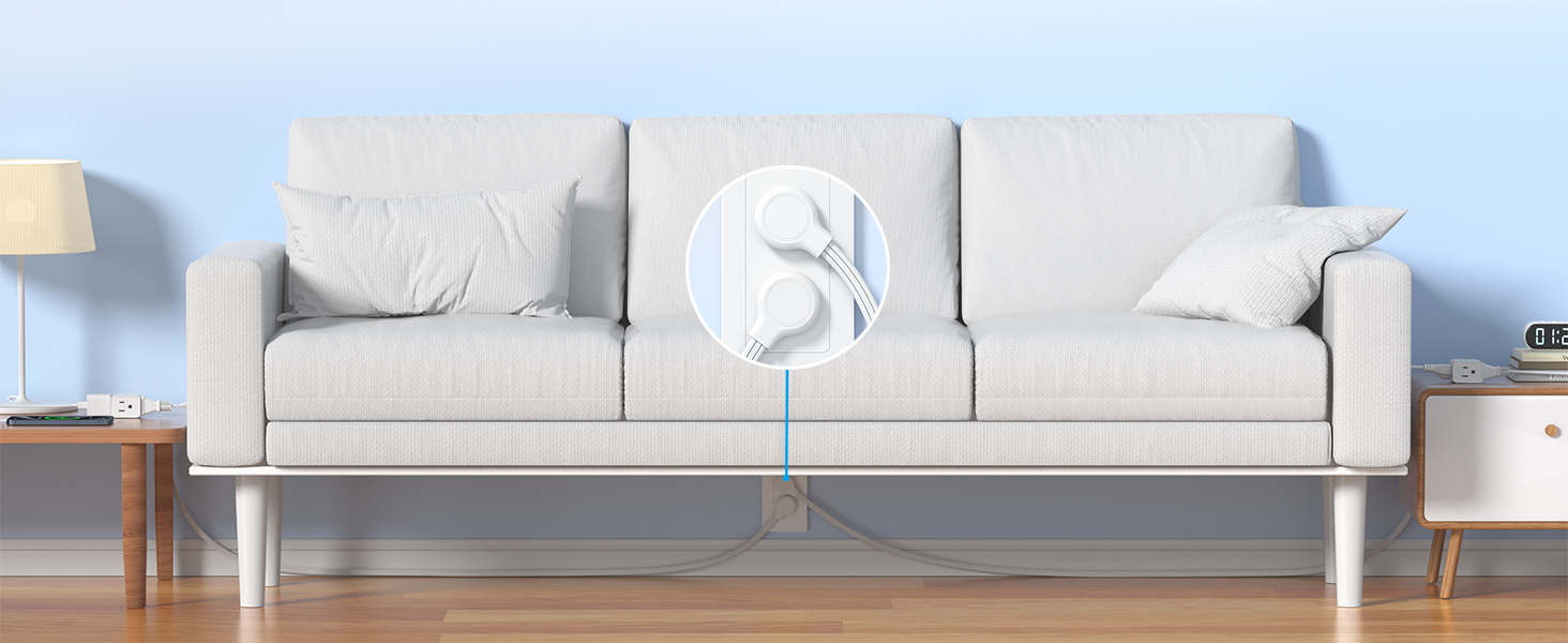 flat plug extension cord