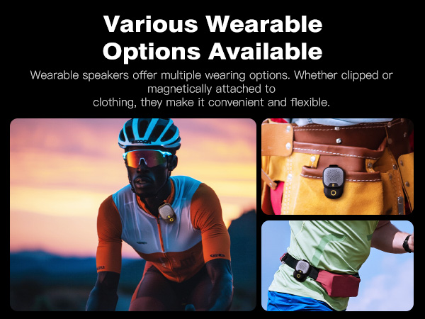 Work running clip on speaker