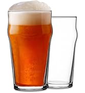 Baalaka Beer Glasses 16 oz, Pint Glasses Set of 2, Pilsner Beer Glasses, Wheat Beer Glasses, Glas...