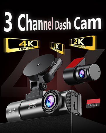 3 channel dash cam