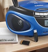 portable cd player boombox am fm radio with bluetooth