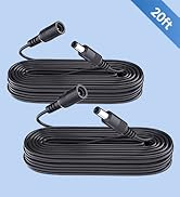 ANLINK 2 Pack 20ft 6M DC Power Extension Cable, 2PCS DC 12V Power Adapter Extension Cord 5.5mm x ...