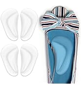 Silicone Orthotic Insoles, Gel Feet Foot Arch Support Cushion, Flat Feet Plantar Fasciitis Orthot...