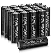 POWEROWL Rechargeable AA Batteries 2800mAh, Wide Temperature Range Battery, Excellent Performance...