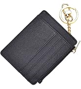 woogwin Womens Slim RFID Credit Card Holder Mini Front Pocket Wallet Coin Purse Keychain