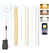 MORIACC Under Cabinet Lighting,12 Inch Ultra Thin Motion Sensor Light Indoor LED Light Bar,Dimmab...