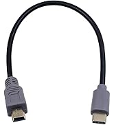 Duttek Mini USB to USB C OTG Cable, USB C Male to Mini USB 5-Pin Male On-The-go Data Convertor Ad...