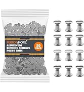 Performore 20 Pack of Chicago Screw Post Binding Screws, 6mm Nickel Plated Metal Screw Posts for ...