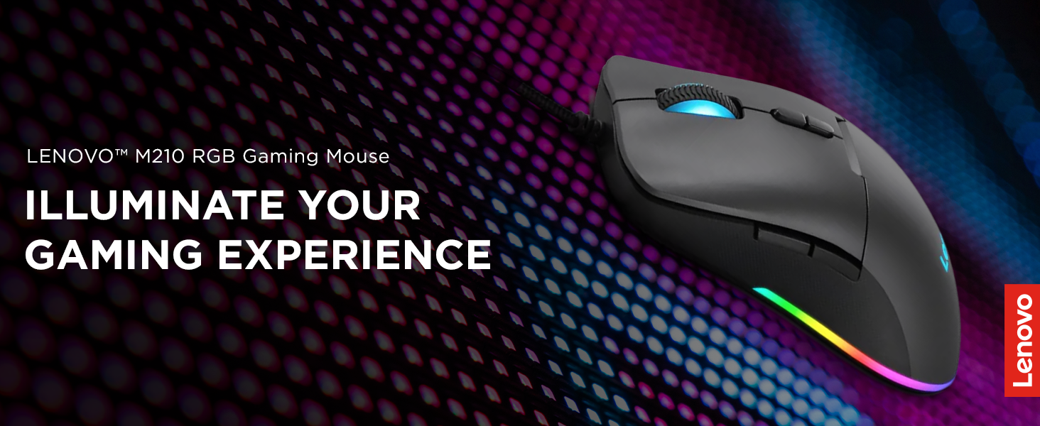 Lenovo M210 RGB Gaming Mouse - Illuminate your gaming experience
