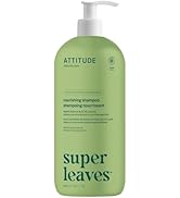 ATTITUDE Nourishing Hair Shampoo, EWG Verified, For Dry and Damaged Hair, Naturally Derived Ingre...