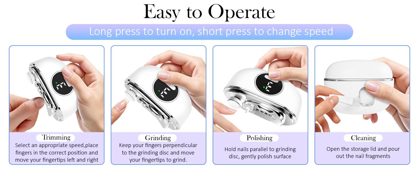 3-in-1 Electric nail clipper easy to operate