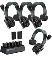 Hollyland Solidcom SE PRO 4-Users ENC Noise Cancellation Wireless Intercom Headset System 1312ft ...