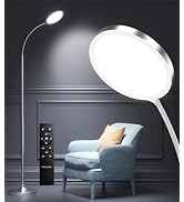 Silver Floor Lamp,Super Bright Dimmable LED Floor Lamps for Living Room, Custom Color Temperature...