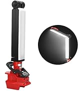 2400LM LED Work Light for Milwaukee M18 18v Lithium Battery ,270 Degree Rotating Flashlight Clip ...
